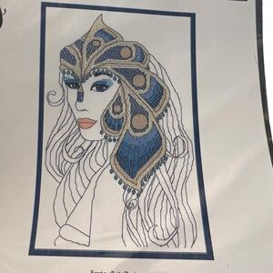 Fanta Cat Designs Illusions Cross Stitch Chart MADAM X Mythical Princess Jeweled